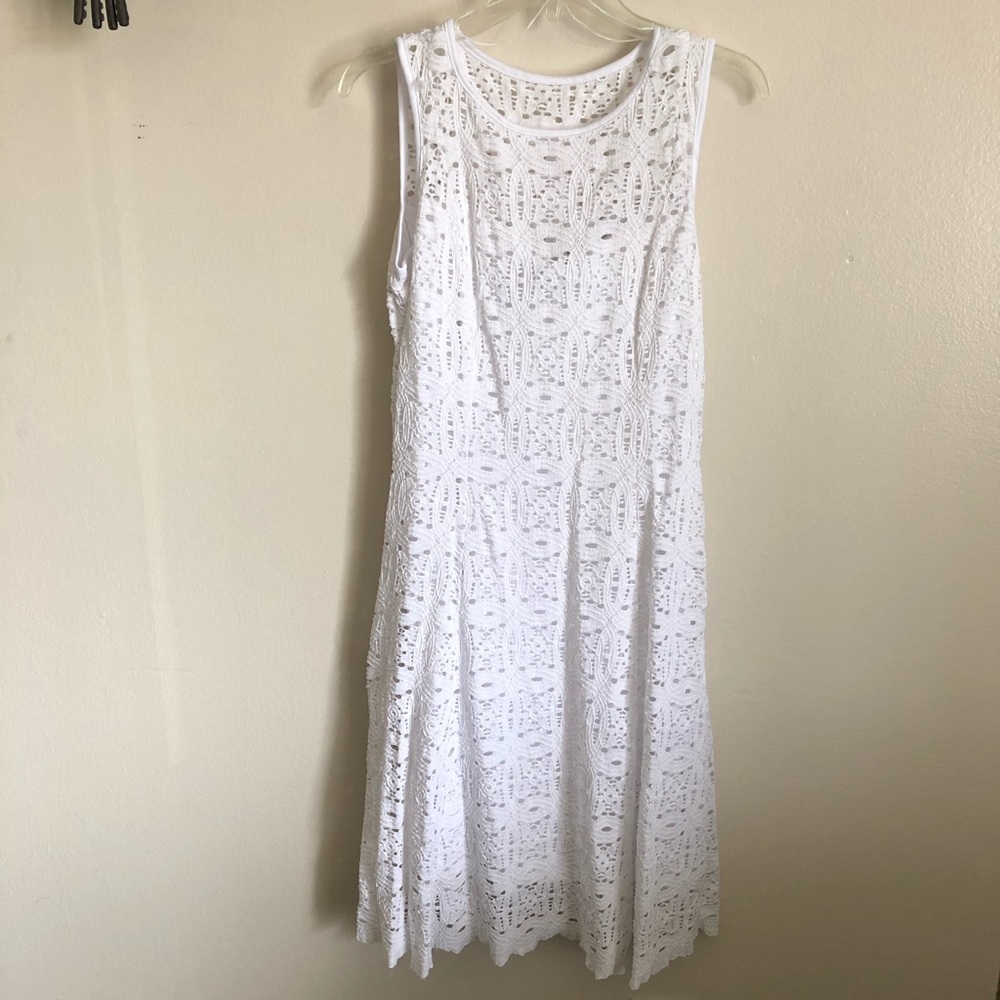White crochet dress